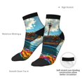 thumbnail image 6 of Fuzoiu Floral Ship On Ocean Print Adult Socks, Crew Moisture-wicking Socks, Unisex Cushion Crew Socks,Casual Sports Ankle Socks, 6 of 7