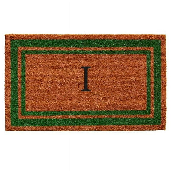 Calloway Mills Green Border 18" x 30" Monogram Outdoor Doormat (Letter I)