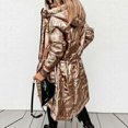 thumbnail image 3 of asdoklhq Clearance Jackets Under $5.00,Plus Size Pocket Women Winter Warm Coat Slim Fit Long Coat Outwear, 3 of 9