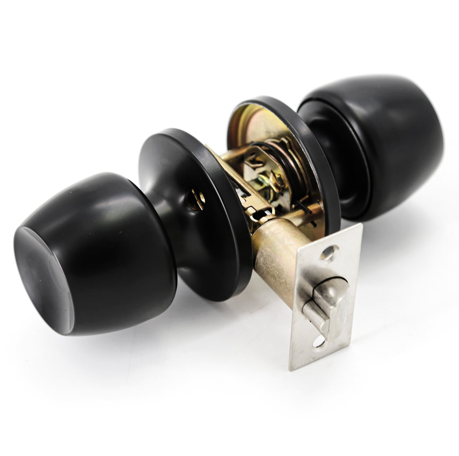 Versa Door Knob Black Passage Door Handle 2 Pack Villar Home Designs