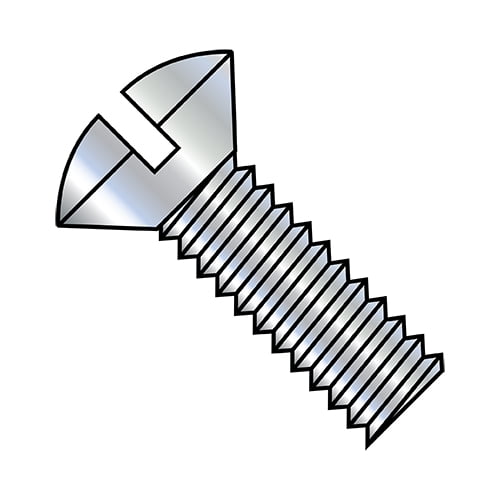 8-32X3/8 Slotted Oval Machine Screw Fully Threaded Zinc (Pack Qty 10,000) BC-0806MSO