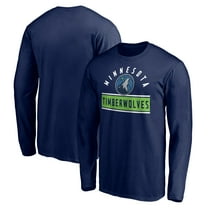 Men's Navy Minnesota Timberwolves Team Arch Knockout Long Sleeve T-Shirt