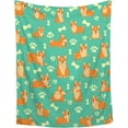 thumbnail image 2 of Yibo Giraffes Blanket Flannel Soft and Comfortable Anti-static Bed Sofa Blanket, 2 of 9