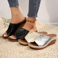 thumbnail image 5 of SACFOF Sandals for Women Orthopedic Sandals Arch Support Summer Lightweight Beach Travel Low Wedge Slippers, 5 of 5