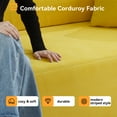 thumbnail image 5 of Modern 2-Seater Sofa in A Box, No Assembly Deep Loveseat Couch, Comfy Sofa Couch with Corduroy Fabric & 2 Cushions Backrest & Armrest & Side Storage Pockets for Living Room Apartment, 5 of 8