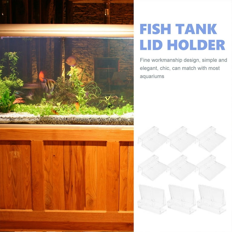 16pcs Aquarium Fish Tank Glass Cover Supports Aquarium Lid Clamps