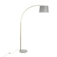 thumbnail image 7 of LumiSource White Marble, Antique Brass, Grey Linen March Floor Lamp, 7 of 7