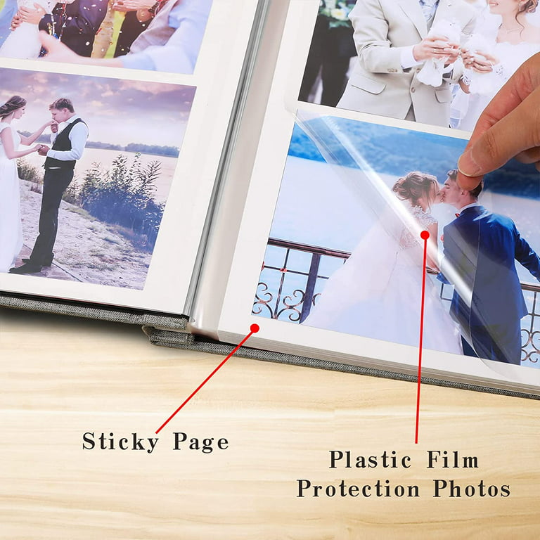 Photo Album Adhesive Pages - Satin Ribbon Closure
