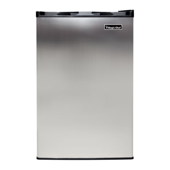 Open Box Magic Chef 3 Cubic Foot Deep Mini Upright Freezer, Stainless Steel
