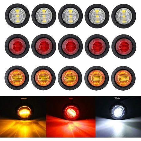 LINLIN 3/4 Inch LED Marker lights Signal Light 12V for Trailer Truck Bus Van