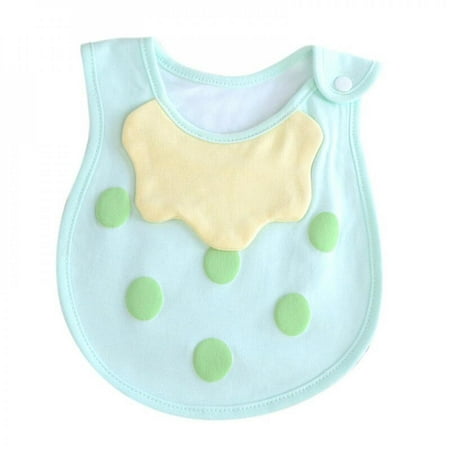 

Greyghost Newborn Baby Boy Girl Saliva Towel Cotton Candy-Color Feeding Bibs Buttons Bibs Towels Infant Soft Waterproof Burp Cloths Green