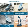 thumbnail image 2 of SUGARDAY Dish Brush with Soap Dispenser Kitchen Scrub Brush with 3 Brush Replacement Heads for Pot Pan Sink Cleaning, 2 of 8