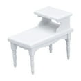thumbnail image 5 of 1Pc Miniature Wooden Tea Table Simulation Mini House Accessory White, 5 of 8