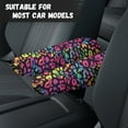 thumbnail image 3 of Yuyamidu Colorful Leopard Print Car Seat Armrest Covers Fashion Car Arm Rest Decorative Accessories 2 Pcs Easy to Install Armrest Protector Covers for Cars SUVs Trucks, 3 of 7