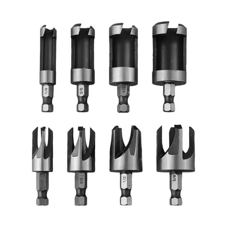 

qiya Hex Wood Plug Cutter Drill Bit Straight Tapered Cutting Tool Cork ClawType 6-16