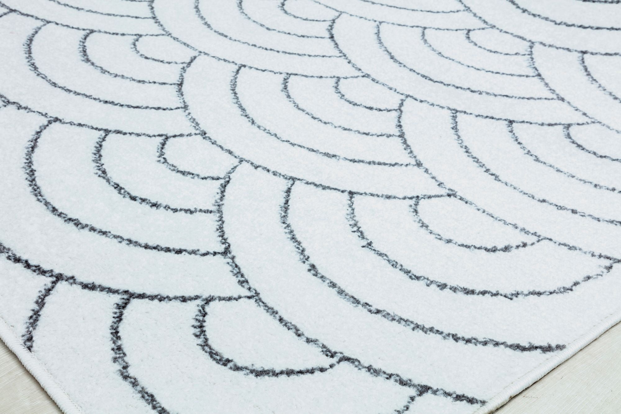 Mason Brooks Azure AZ35A Cloudy White Geometric Contemporary Ivory Area Rug, 8'3" X 10'0"