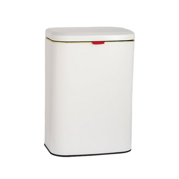 Ounissouiy Contenedor de abono de cocina montado en la pared, limpio e higiénico, no requiere perforación y no se oxida fácilmente Suministros de limpieza para el hogar 8L blanco mate