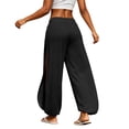 thumbnail image 6 of Yoga Pants for Women Ihhxva Side Slit Elastic Waist Casual Leggings High Waisted Tummy Control Workout Activewear Soft Stretchy Lounge Running Gym S-2XL, 6 of 9