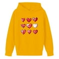 thumbnail image 5 of ATOGUTA Girls Valentine's Day Sweatshirt Hooded Heart Sweatshirt Fall Winter Kid Long Sleeve Shirt Pullover Top Size 3T-14, Yellow, 5 of 5