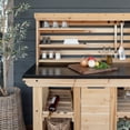 thumbnail image 5 of Backyard Discovery 48" Cedar Wood Buffet Hutch Serving Station, Steel Top, Wine Rack, 5 of 13