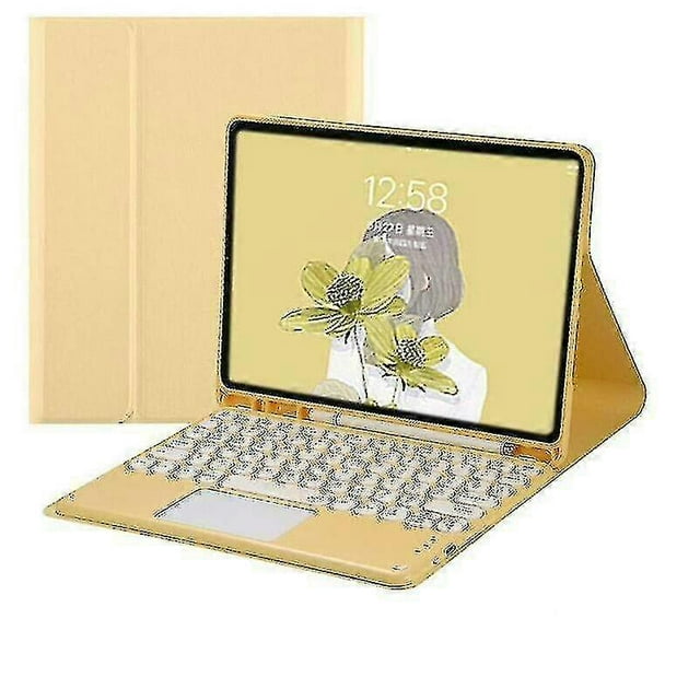 Clavier Bluetooth avec Support Étui Couverture compatible Ipad Air 4 10,9 Pouces Haute Qualité Cadeau