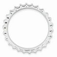 thumbnail image 2 of White Sterling Silver Ring Band Stackable Expressions Rhodium, 2 of 5