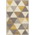 thumbnail image 3 of Well Woven Isometry Gold & Grey Modern Geometric Triangle Pattern 2 x 3 (2' x 3') Area Rug Soft Shed Free Easy to Clean Stain Resistant, 3 of 6
