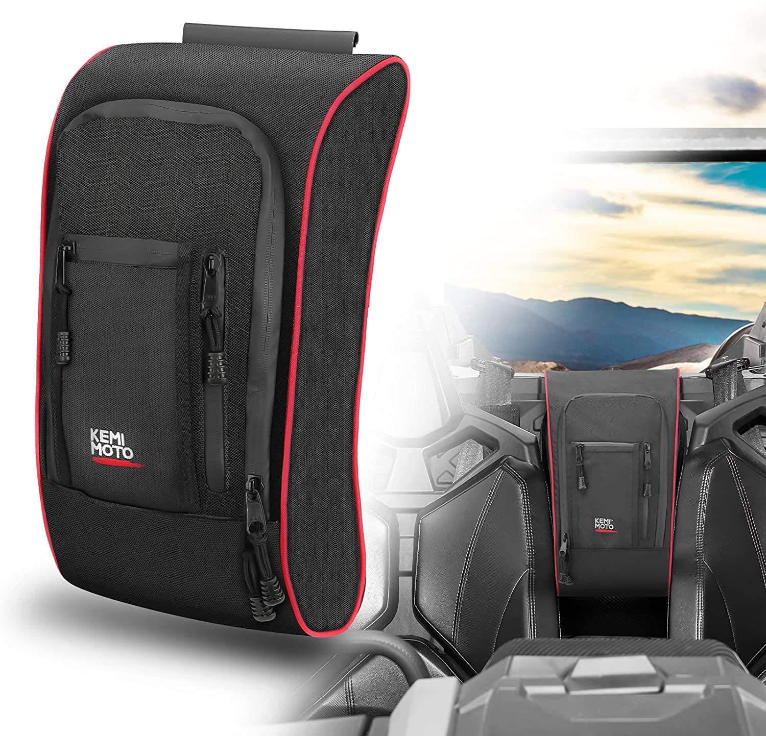 Kemimoto Center Console Shoulder Storage Bag for Can am Maverick X3