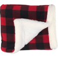 thumbnail image 1 of CosyCare Couverture pour Bébé à Carreaux Buffalo Rouges en Molleton/sherpa Chenille, 1 of 1