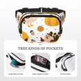 thumbnail image 5 of Zufioo Happy Thanksgiving Print Square Double Layer Waist Bag, Durable & Stylish Fanny Pack with Zippered Pockets and Adjustable Strap for Outdoor & Daily, 5 of 9