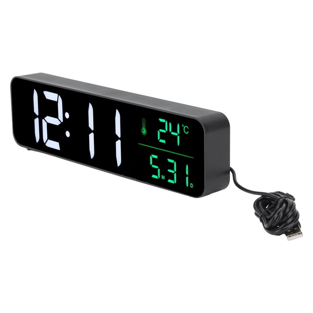 Reloj digital LED, reloj despertador musical LED Reloj despertador musical LED Reloj despertador digital LED musical Artesanía excepcional Jadeshay A