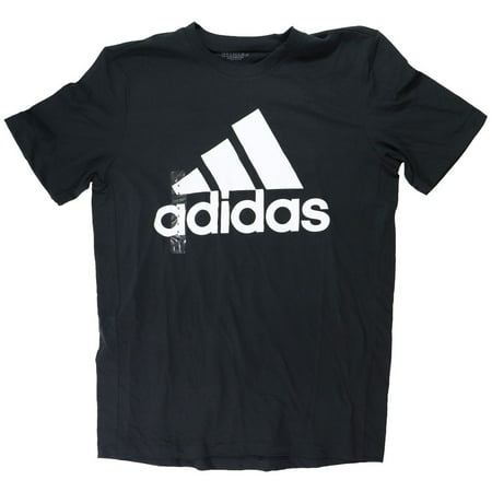 adidas PrimeGreen Plain Logo T-Shirt for Men - Black / White (Size: S)