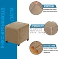thumbnail image 2 of Housse de Pouf en Velours Carré Extensible Housse de Pouf Épaisse Housse de Pouf Carré Lavable Housse de Rangement pour Repose-Pieds avec Fond Élastique Petit Camel, 2 of 4