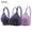 Purple, variant on Lisbinx Bras for Women Full Coverage Woman's Embroidered Glossy Comfortable Breathable Bra Underwear No Rims