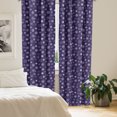 thumbnail image 3 of Ambesonne Snowflake 4-Panel Curtains, Purple Monochrome Motifs, 56"x95", Indigo and Pastel Purple, 3 of 4