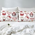 thumbnail image 4 of LUVIVIHOME 3PCS Christmas Duvet Cover Queen Bedding Set, White Duvet Cover, Boys Girls Kids Bedding, Cartoon Santa Claus Snowman Reindeer Polar Bear Penguin Xmas Comforter Quilt Cover, 2 Pillow Shams, 4 of 7
