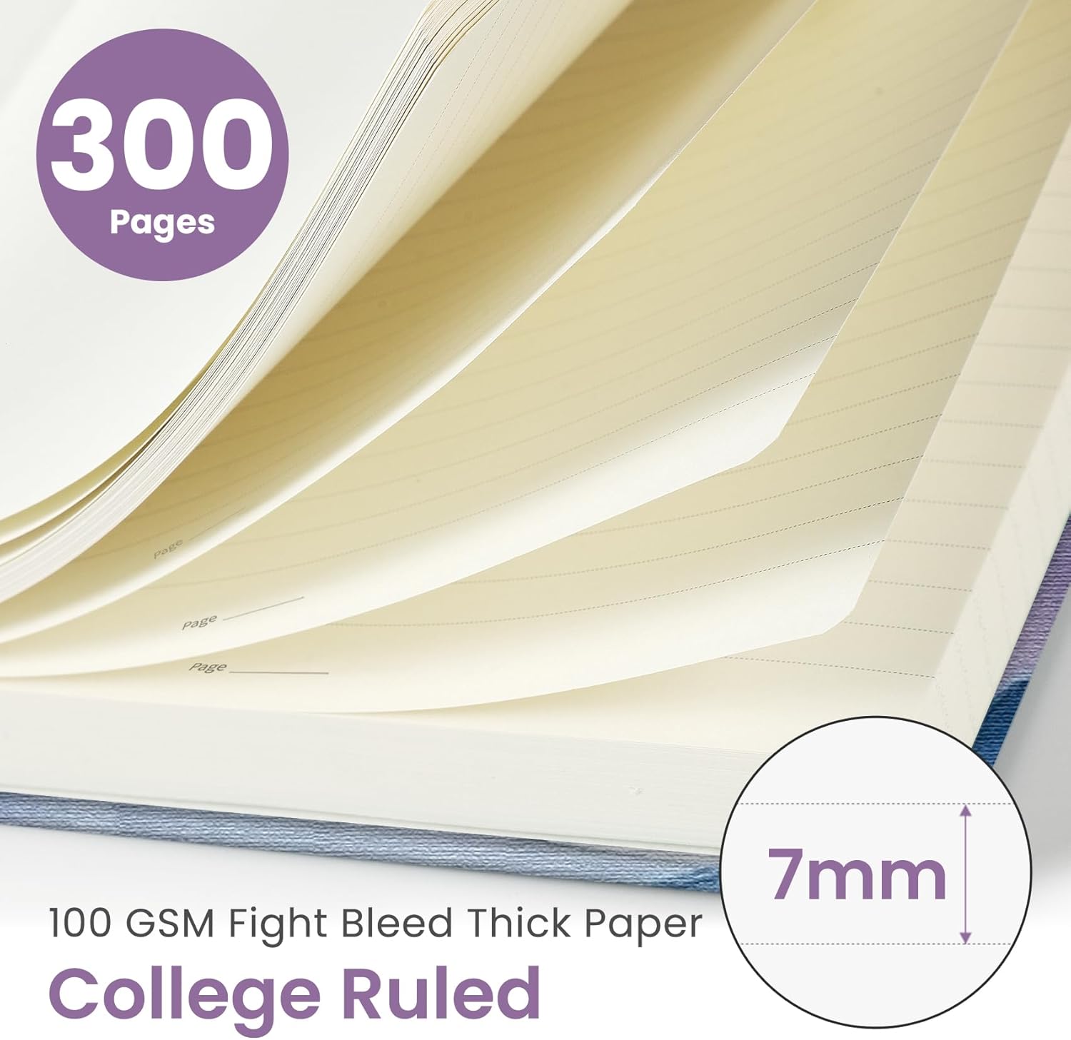 Ahot Notebook Journal for Work, 300 Pages Thick B5 (7.1"x10") College Ruled Journal for Women & Writing, Hardcover Notebook for Note Taking, Perfect for Office Home School, Distant Peak