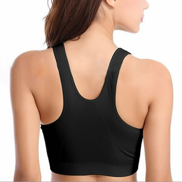 Women Sports Bra Front Zipper for women and girls