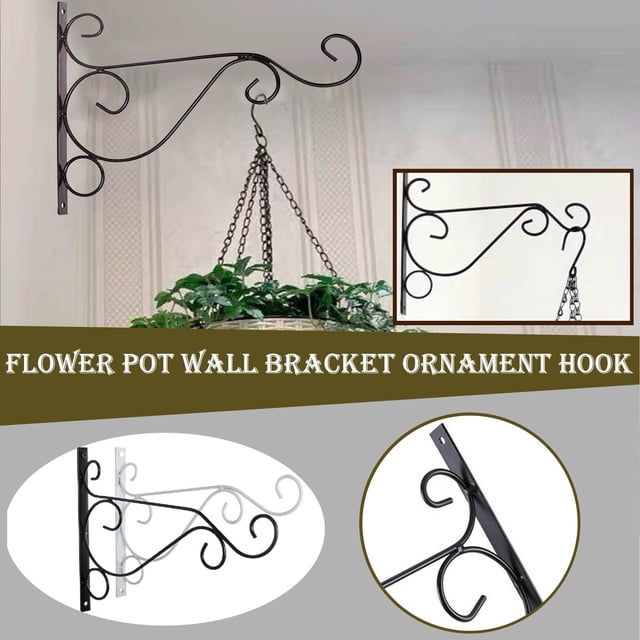 El mejor soporte metálico para colgar en la pared de plantas: gancho para macetas de interior/exterior con percha decorativa ajustable