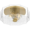 thumbnail image 2 of Quoizel Kaplan 2-Light Aged Brass Flush Mount Light, 2 of 7