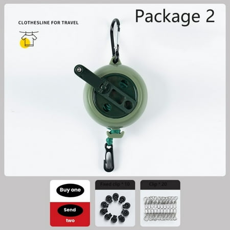 

Xecvkr Ultimate Hand-Cranked Portable 10m Clothesline Lightweight Compact Windproof Non-Slip Invisible - Dries Up to 50kg of Clothes for Travel Business Trips Hotels - Perfect for Outdoor Use