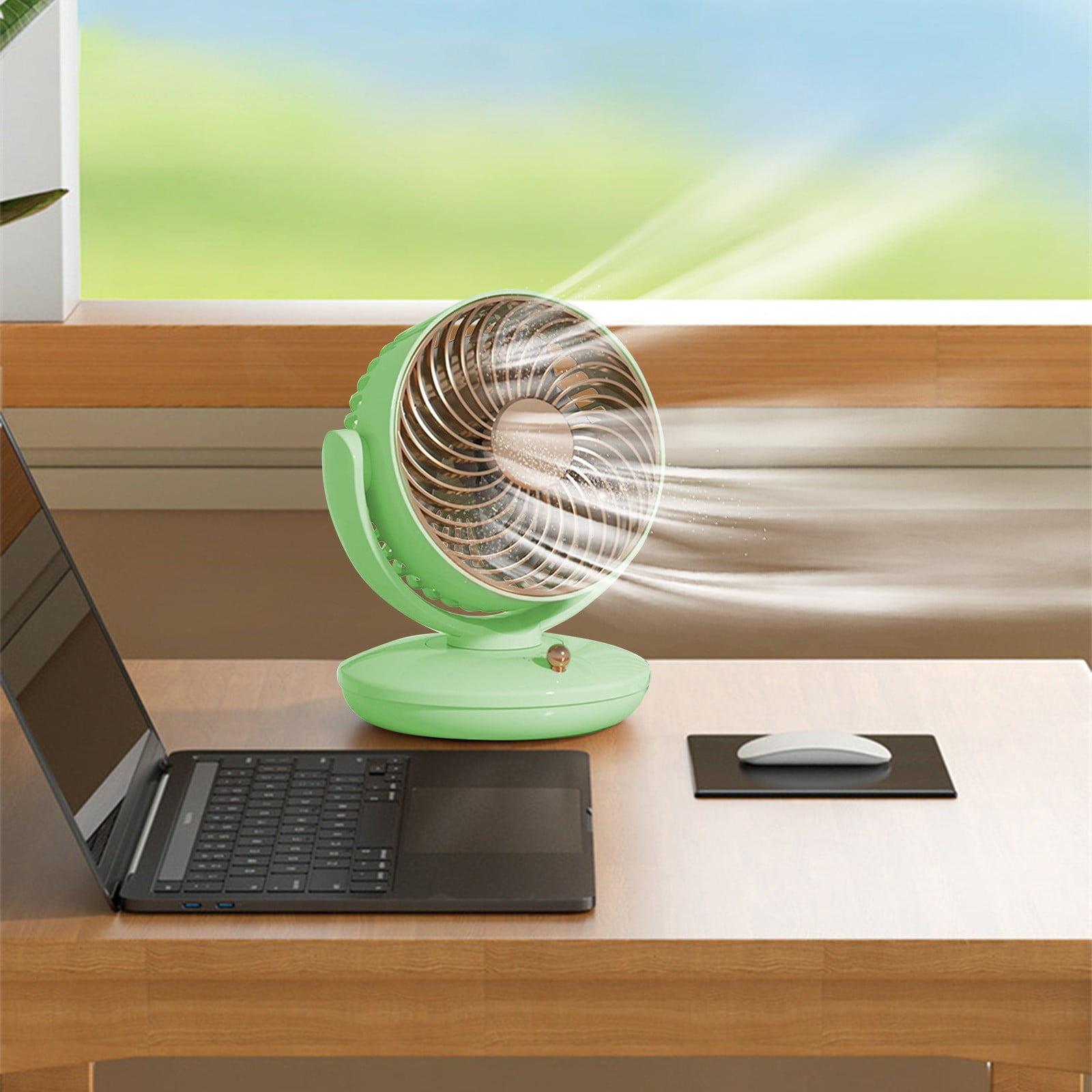 Fan for Bedroom, 7 Inches, Quiet Table Air Circulator Fans for Whole Room, 120° Oscillation, 3 Speeds, 140° Adjustable Tilt, Desktop Fan for Home, Office, Kitchen