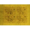 thumbnail image 1 of Ahgly Company Machine Washable Indoor Rectangle Oriental Yellow Industrial Area Rugs, 4' x 6', 1 of 4
