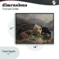 thumbnail image 4 of Stupell Industries Southwestern Highland Cows Beside Misty Loch Black Framed Giclee Art, 14 x 11, by Arlington Prints, 4 of 8