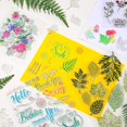 thumbnail image 4 of 4 Pieces Word Clear Stamps Clear Stamps Leaves Flower Clear Stamps Colorful Clear Stamps Spring Clear Stamps Thank You Happy Birthday Silicone Stamps for Card Making Decoration and DIY Scrapbooking, 4 of 7