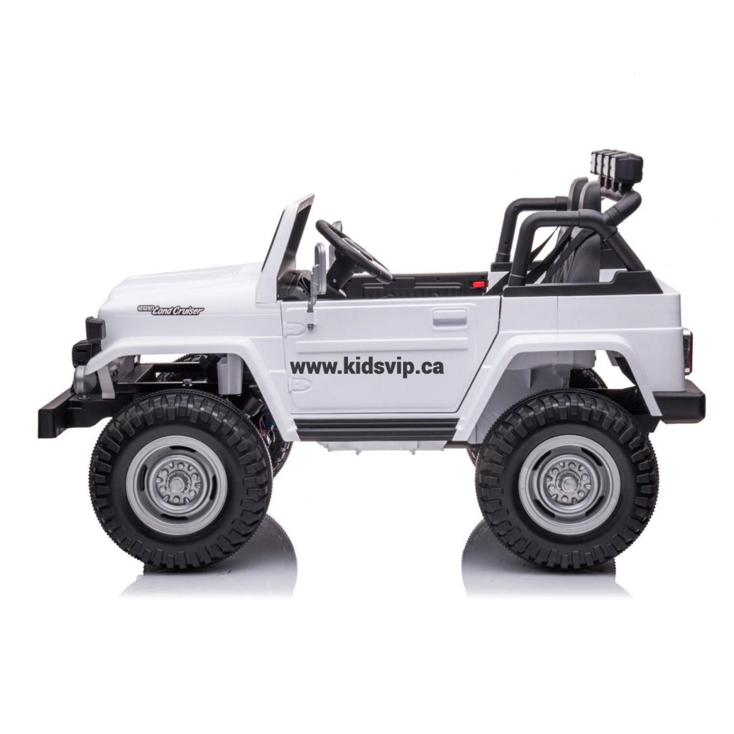 KidsVIP Licensed Toyota 2-Seater 24V Powered 4x4 Premium Ride-On Truck w/ Rubber Wheels, Music & Remote