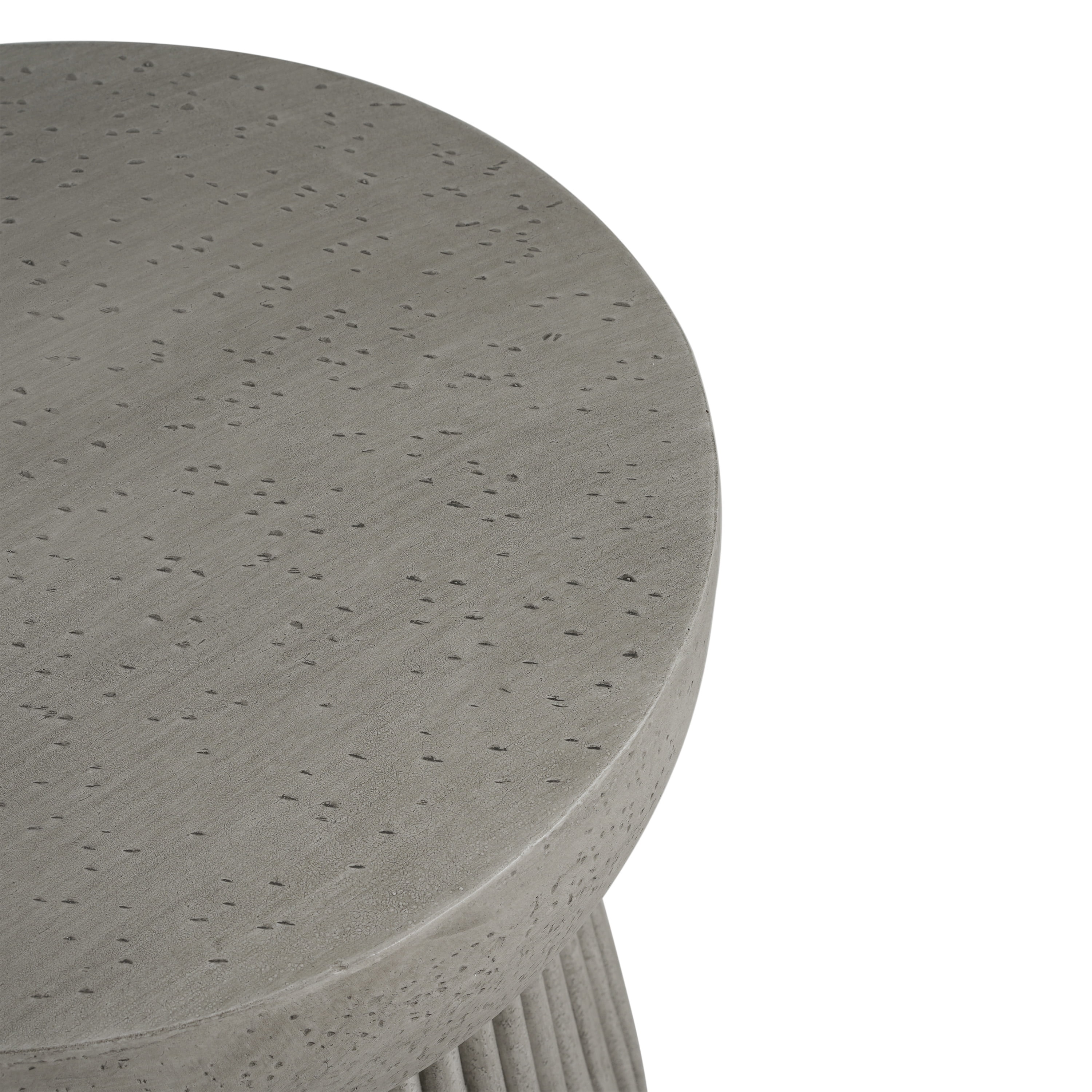 Side Table, Outdoor Lightweight Concrete Table for Patio Balcony Garden, Concrete Finish
