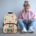thumbnail image 2 of Pzuqiu Capybara Print School Backpack for Kids Boys Girls Elementary Large Capacity Adjustable Padded Straps 17 Inch Backpack Back to School Supplies Travel Daily Use, 2 of 7