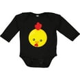 thumbnail image 3 of Inktastic Cute Chicken, Little Chicken, Yellow Chicken Boys or Girls Long Sleeve Baby Bodysuit, 3 of 5