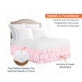 thumbnail image 2 of SGI Bedding 12 Inch Multi Ruffled Bed Skirt | Microfiber Bed Skirt | Fade Resistant, Wrinkle Free, Anti-static, Decorative, Extra Storage Space, Clutter-Free | Full, Pink, 2 of 8